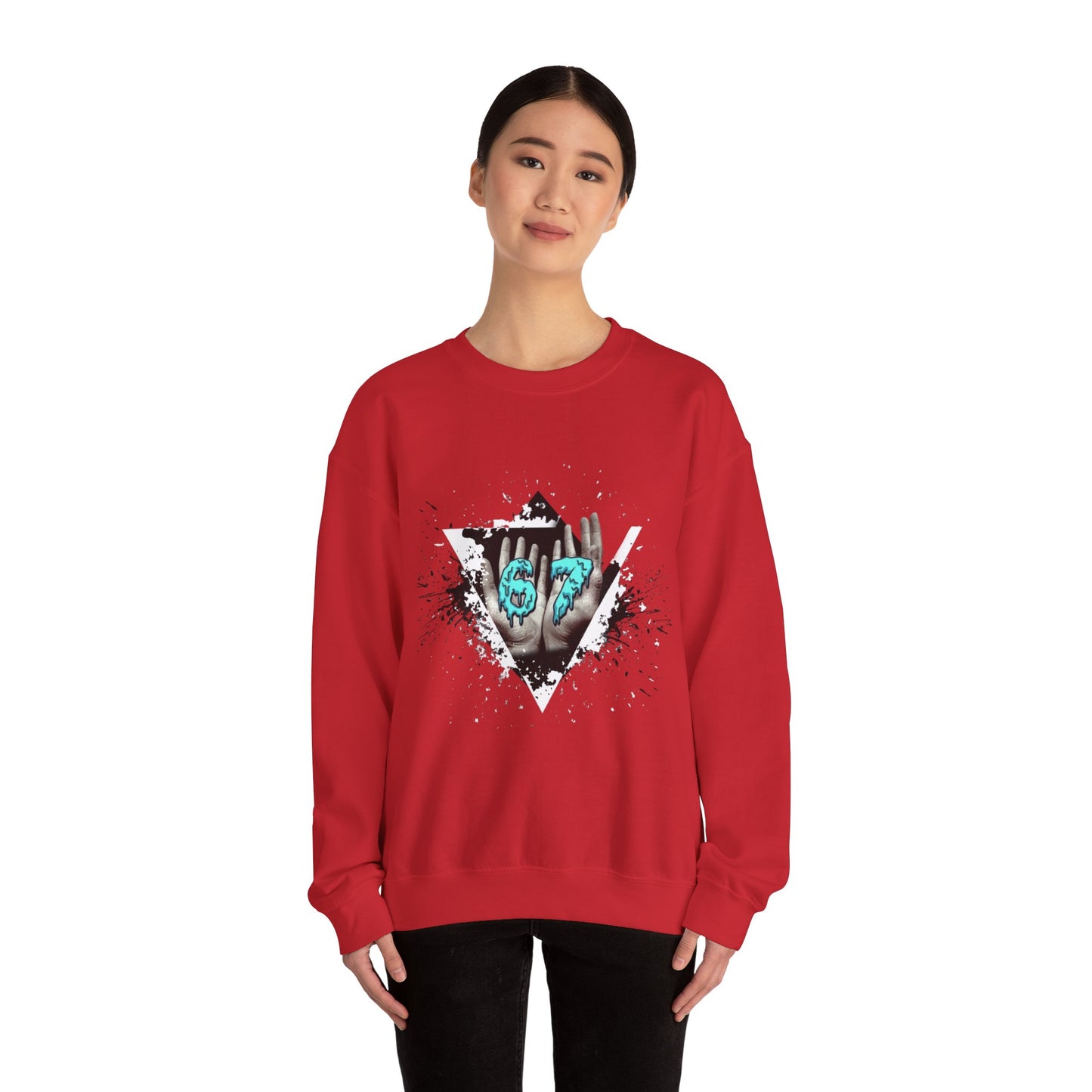 Crewneck Sweatshirt – Teal 67 Design