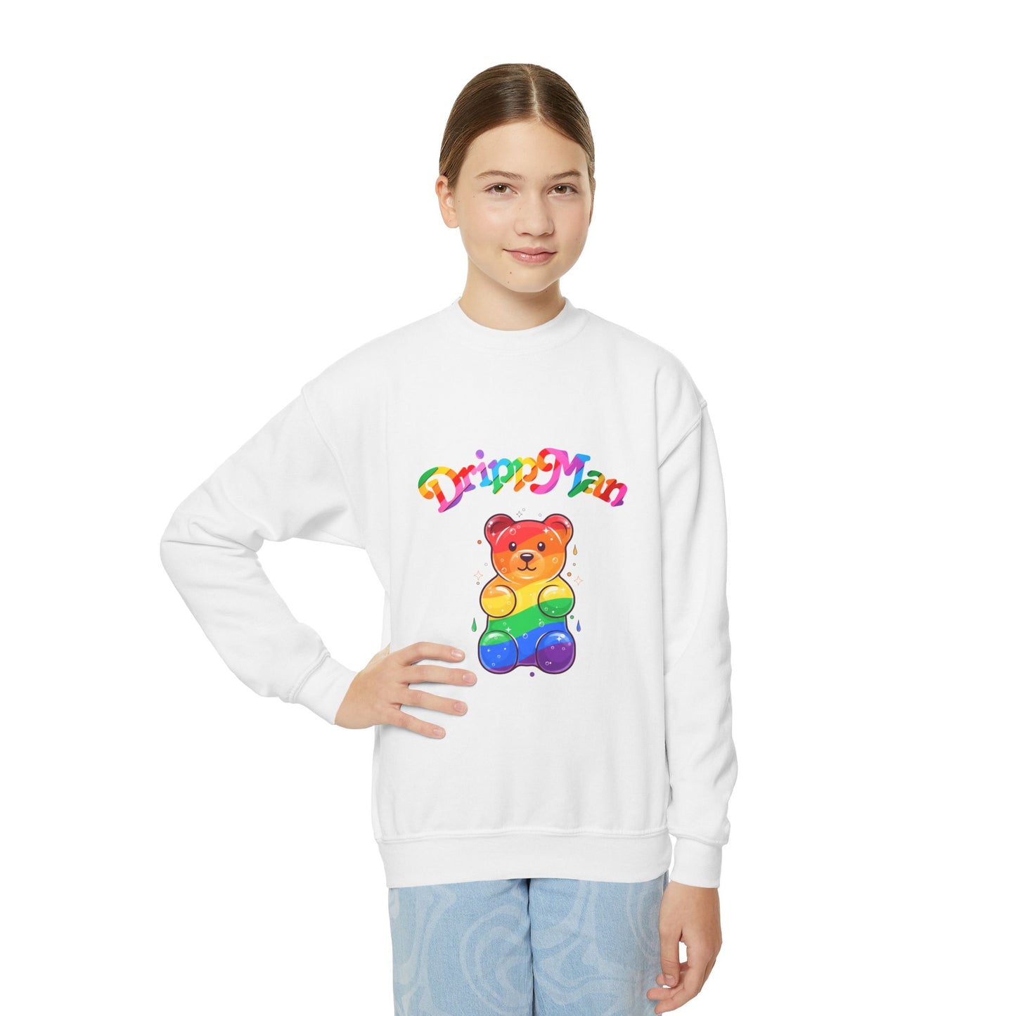 Youth Sweatshirt - Rainbow Gummy Bear Dripp