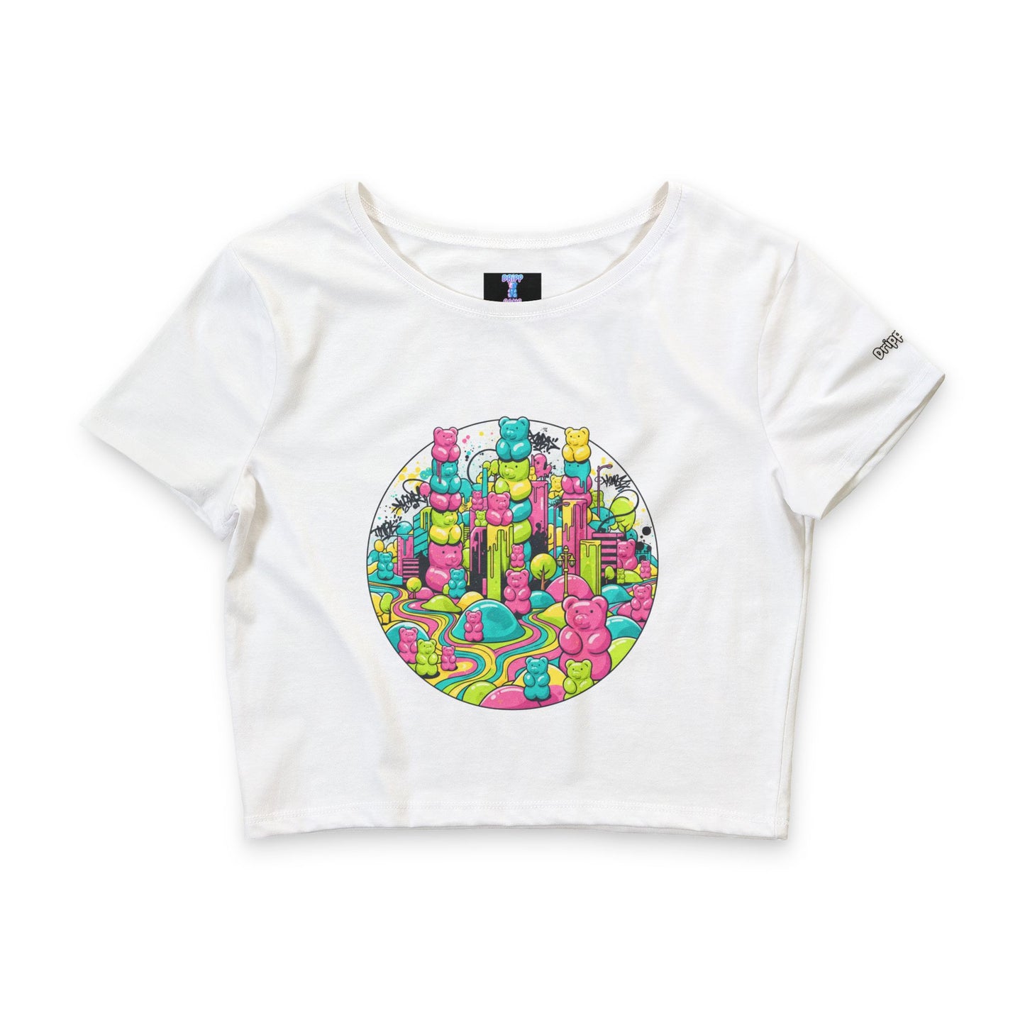 Gummy World Women’s Poly-Cotton Crop Tee