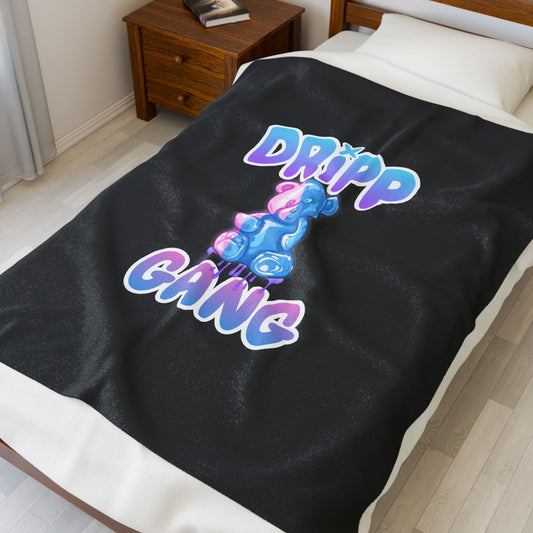 Plush Blanket — "Dripp Gang" Gummy Bear Velveteen Throw