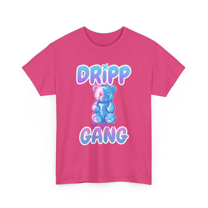 Dripp Gang Graphic Tee, Casual Streetwear Shirt, Colorful Bear T-shirt, Trendy Gift for Friends, Cool Graphic Apparel
