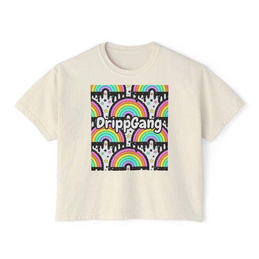 DrippGang Rainbow Graphic Boxy Tee