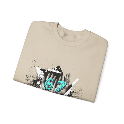 Crewneck Sweatshirt – Teal 67 Design