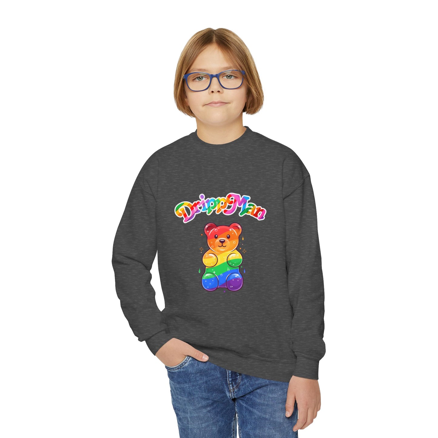 Youth Sweatshirt - Rainbow Gummy Bear Dripp