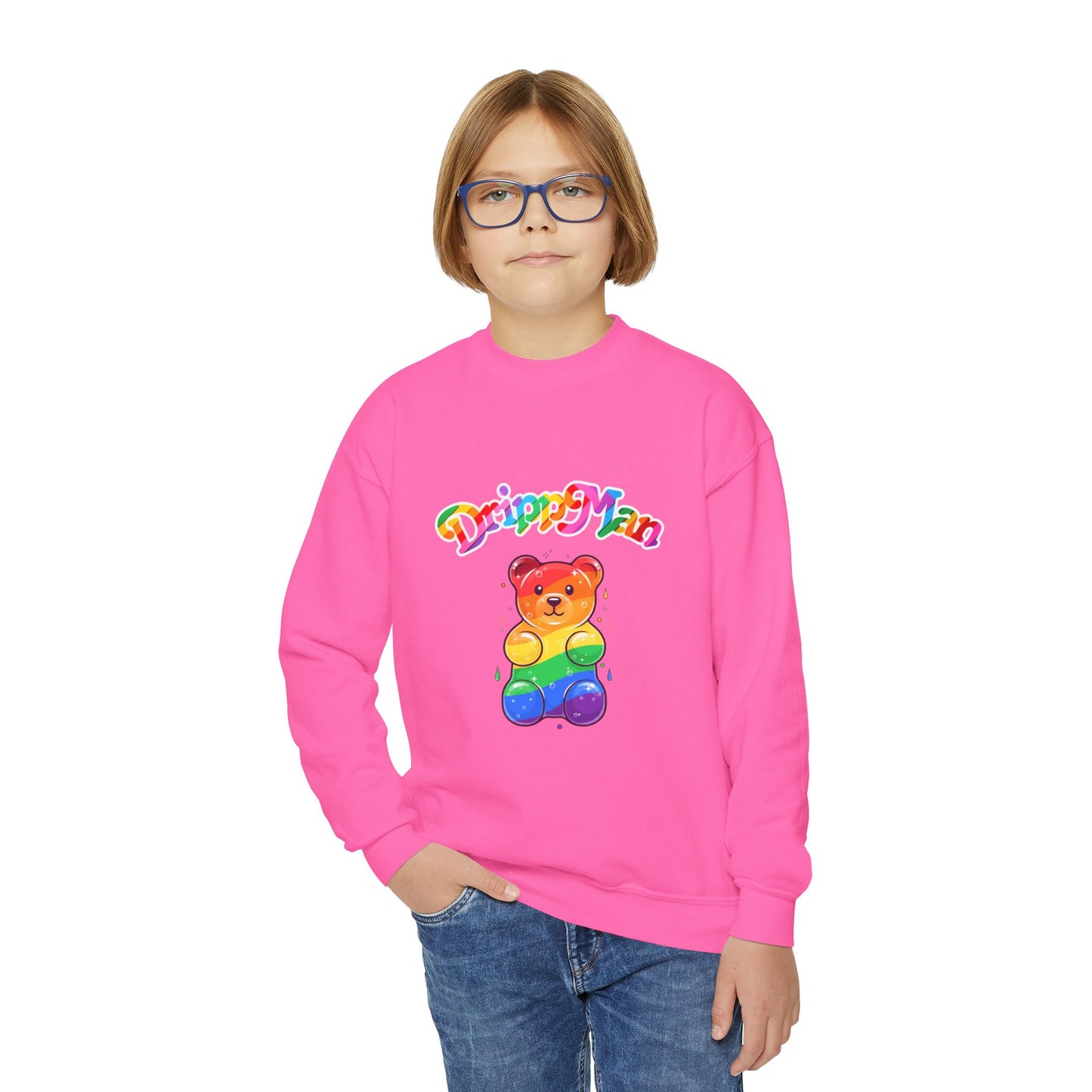 Youth Sweatshirt - Rainbow Gummy Bear Dripp