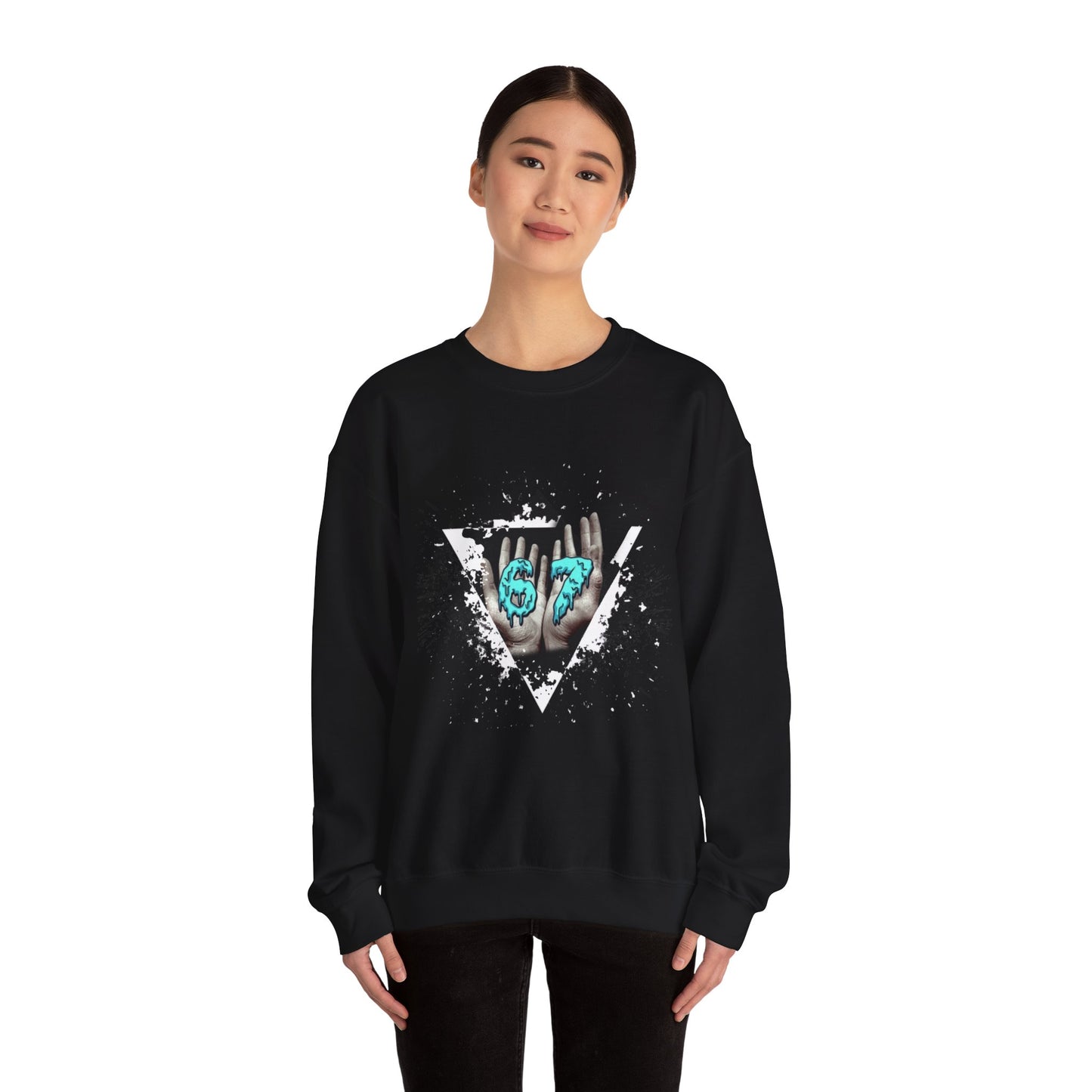 Crewneck Sweatshirt – Teal 67 Design
