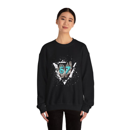 Crewneck Sweatshirt – Teal 67 Design