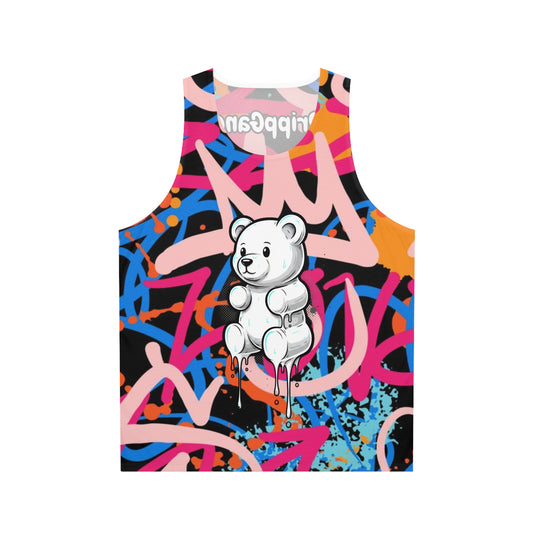 Graffiti Bear Tank Top — Colorful Streetwear Graphic Tank