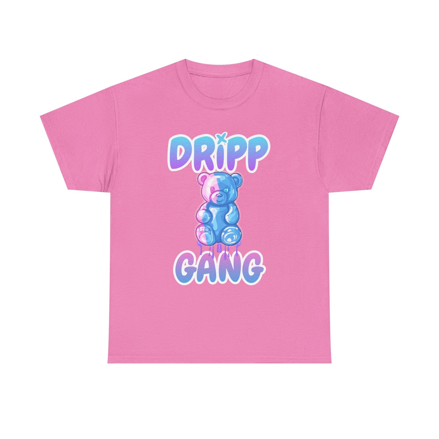 Dripp Gang Graphic Tee, Casual Streetwear Shirt, Colorful Bear T-shirt, Trendy Gift for Friends, Cool Graphic Apparel