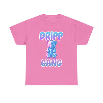 Dripp Gang Graphic Tee, Casual Streetwear Shirt, Colorful Bear T-shirt, Trendy Gift for Friends, Cool Graphic Apparel
