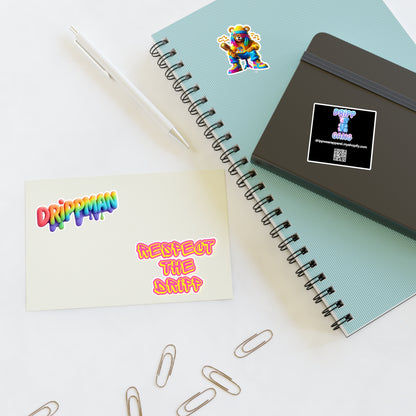 Streetwear Drip Sticker Sheets — "Drippman" & "Respect the Dripp" Vinyl Decals
