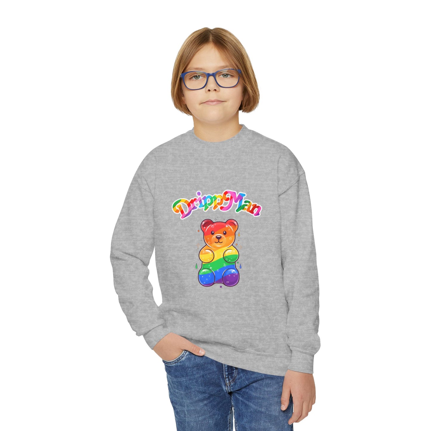 Youth Sweatshirt - Rainbow Gummy Bear Dripp