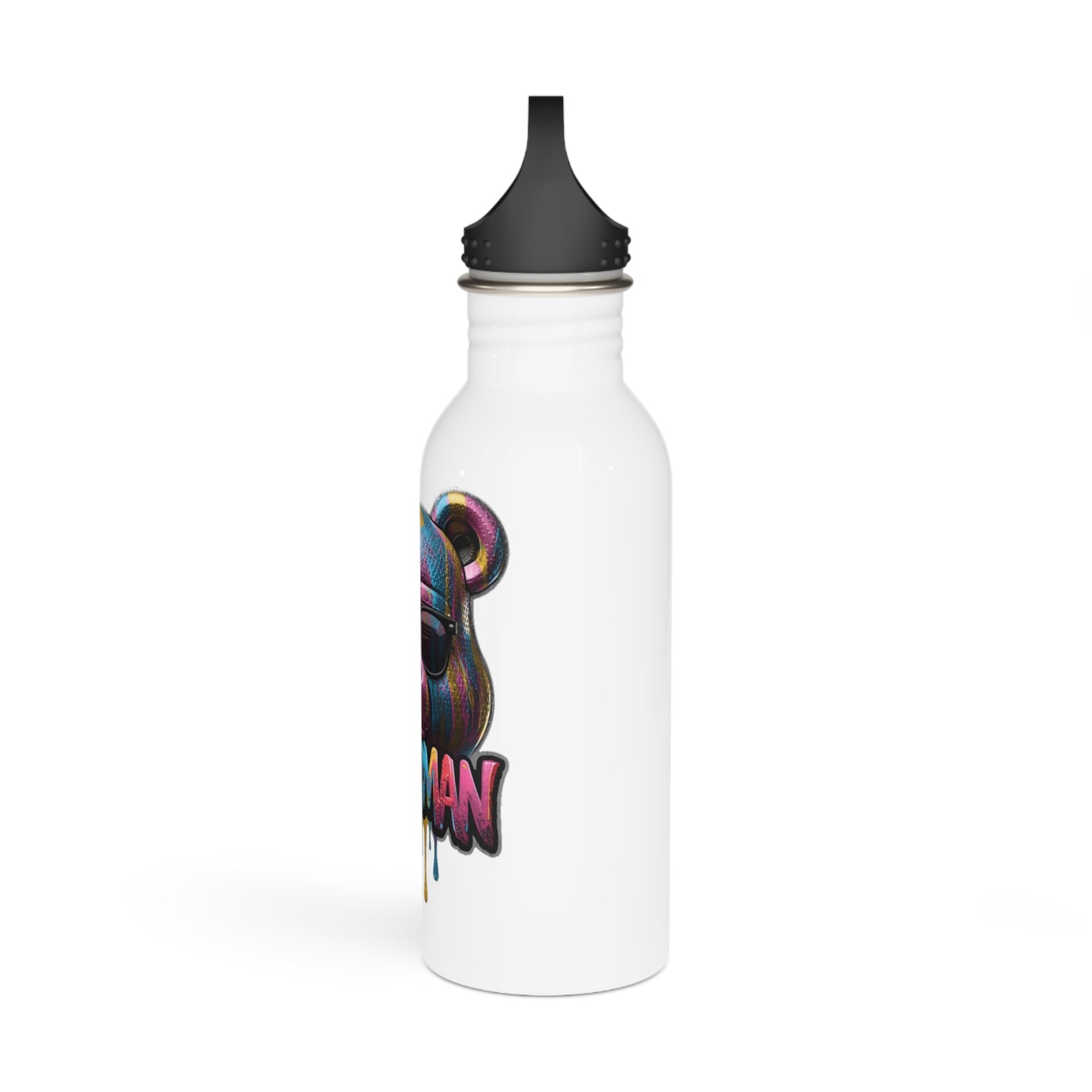Drippin' Bear Stainless Steel Water Bottle – Colorful Dripman Design