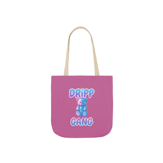 Stylish Canvas Tote Bag with 5-Color Straps - 'DRIPP GANG' Design