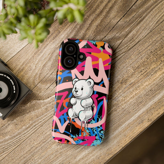 Graffiti Teddy Phone Case — Dripping Bear Urban Art iPhone Cover