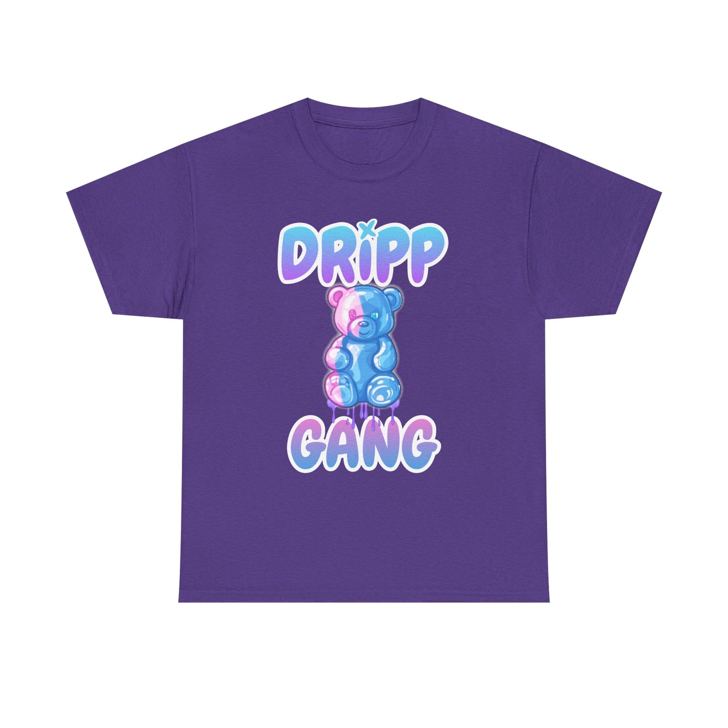 Dripp Gang Graphic Tee, Casual Streetwear Shirt, Colorful Bear T-shirt, Trendy Gift for Friends, Cool Graphic Apparel