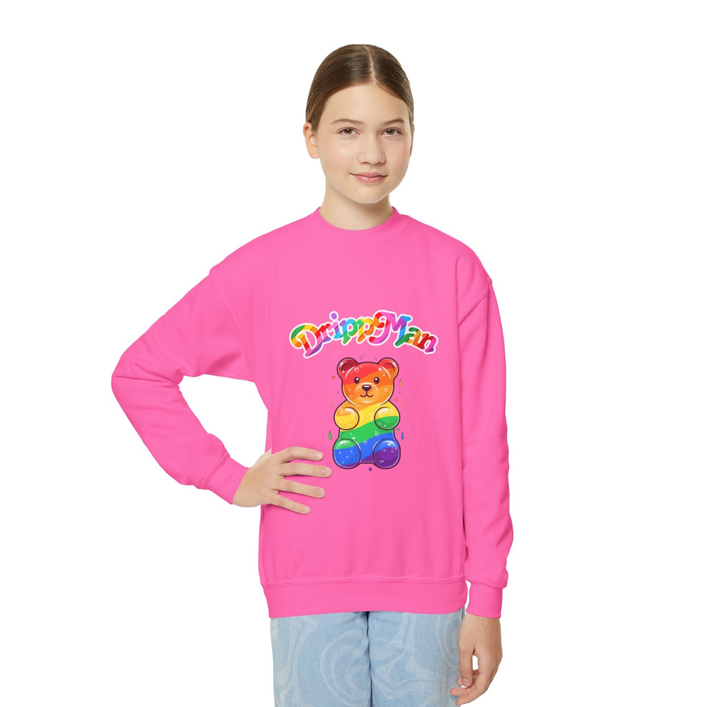 Youth Sweatshirt - Rainbow Gummy Bear Dripp