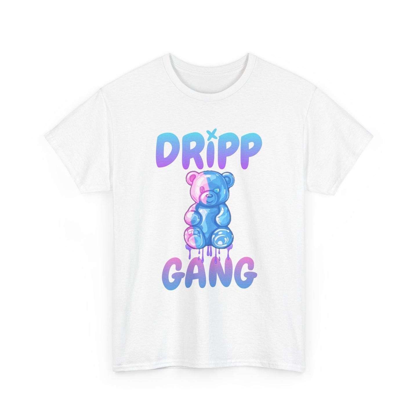 Dripp Gang Graphic Tee, Casual Streetwear Shirt, Colorful Bear T-shirt, Trendy Gift for Friends, Cool Graphic Apparel