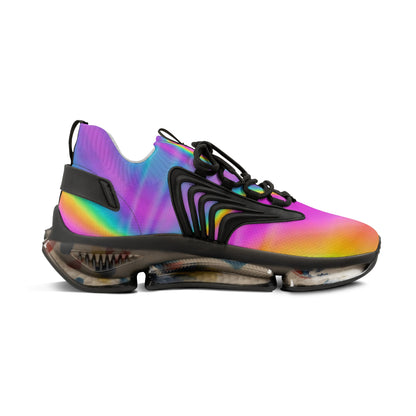 Rainbow Gradient Mesh Sneakers — Men’s Lightweight Athletic Shoes