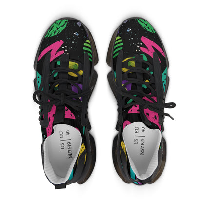 Retro Neon Mesh Sneakers — Women's Colorful Athletic Shoes