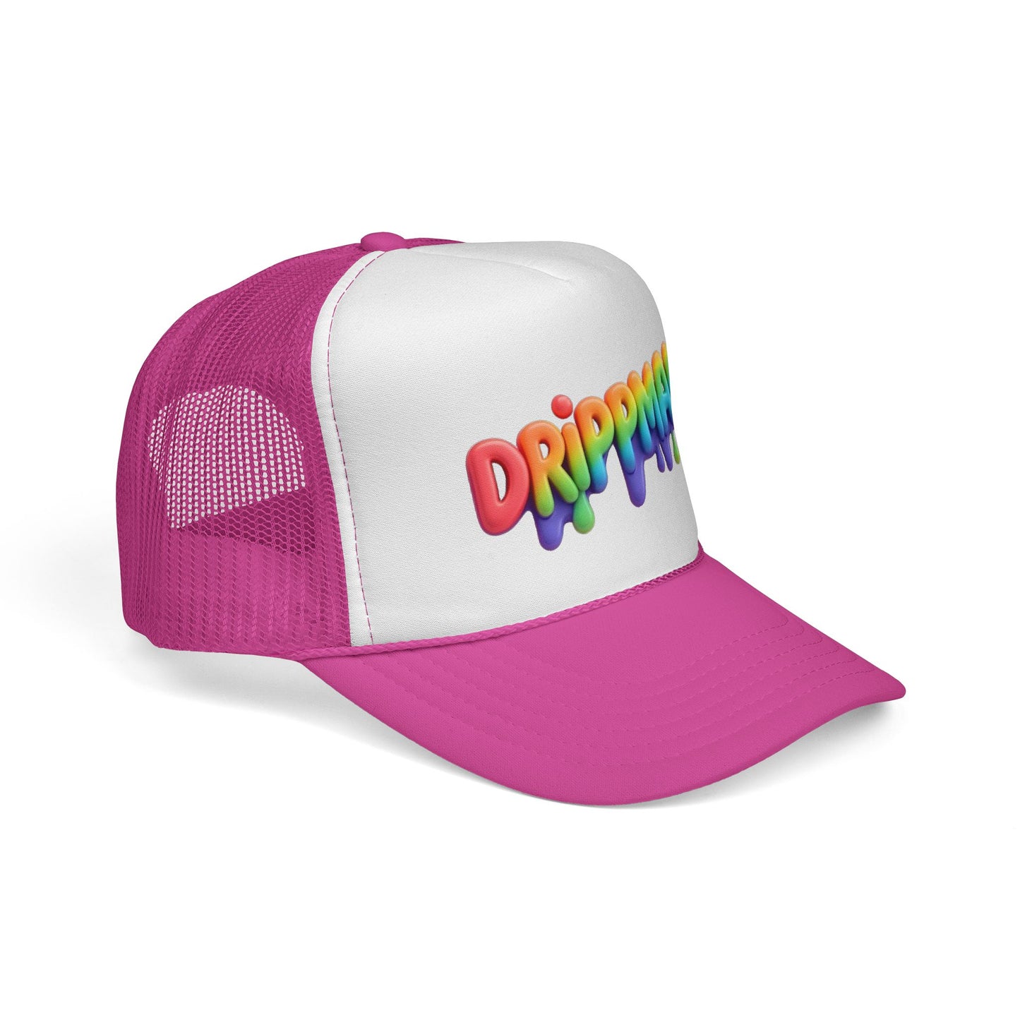 Drippman Rainbow Trucker Cap — Colorful Drip Logo Mesh Hat