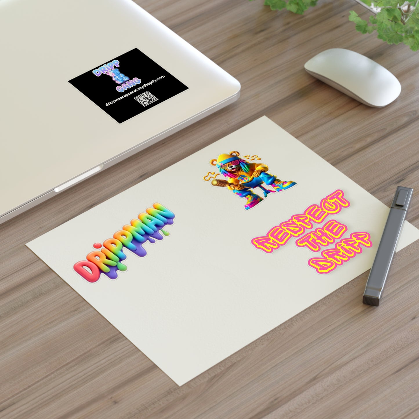 Streetwear Drip Sticker Sheets — "Drippman" & "Respect the Dripp" Vinyl Decals