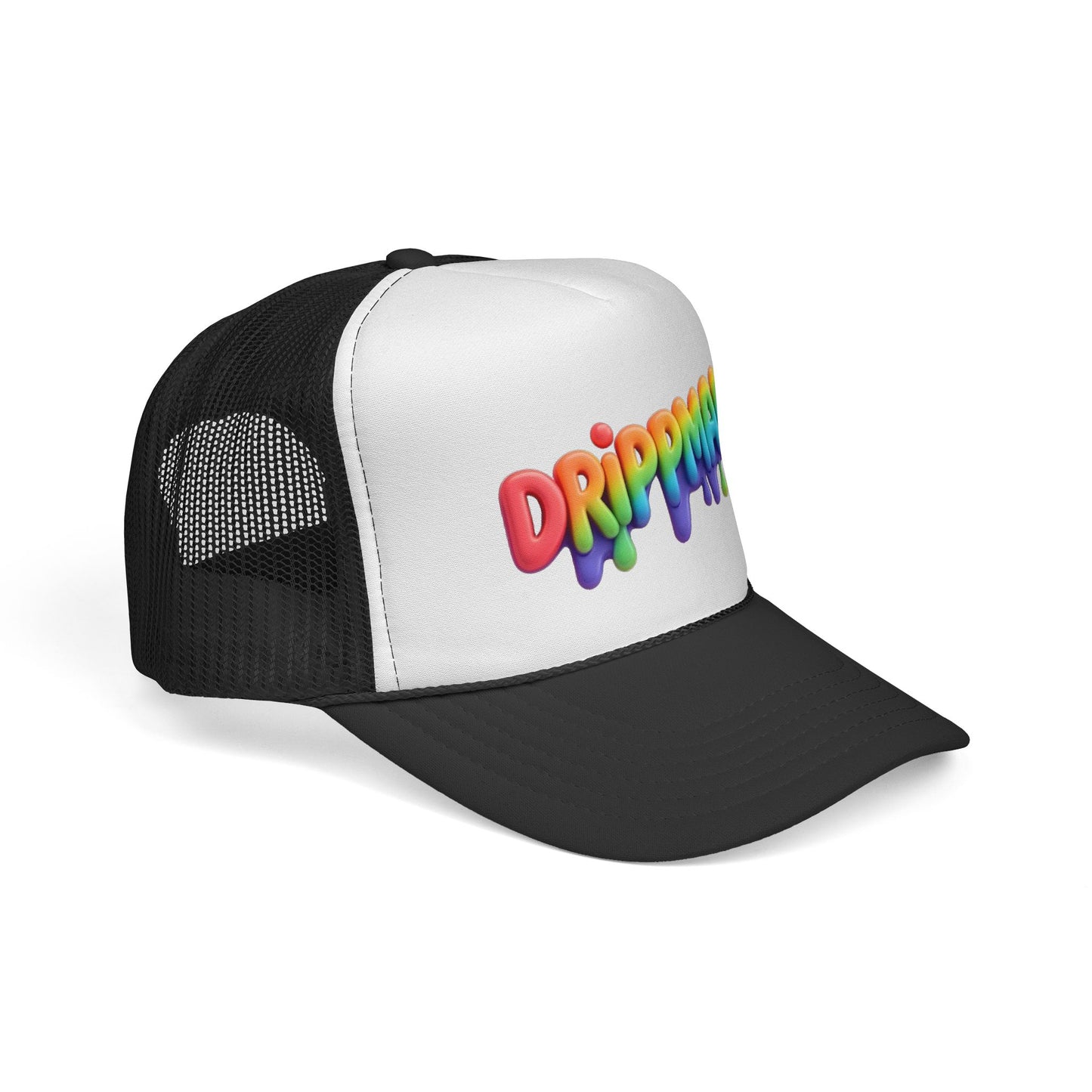Drippman Rainbow Trucker Cap — Colorful Drip Logo Mesh Hat