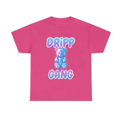 Dripp Gang Graphic Tee, Casual Streetwear Shirt, Colorful Bear T-shirt, Trendy Gift for Friends, Cool Graphic Apparel