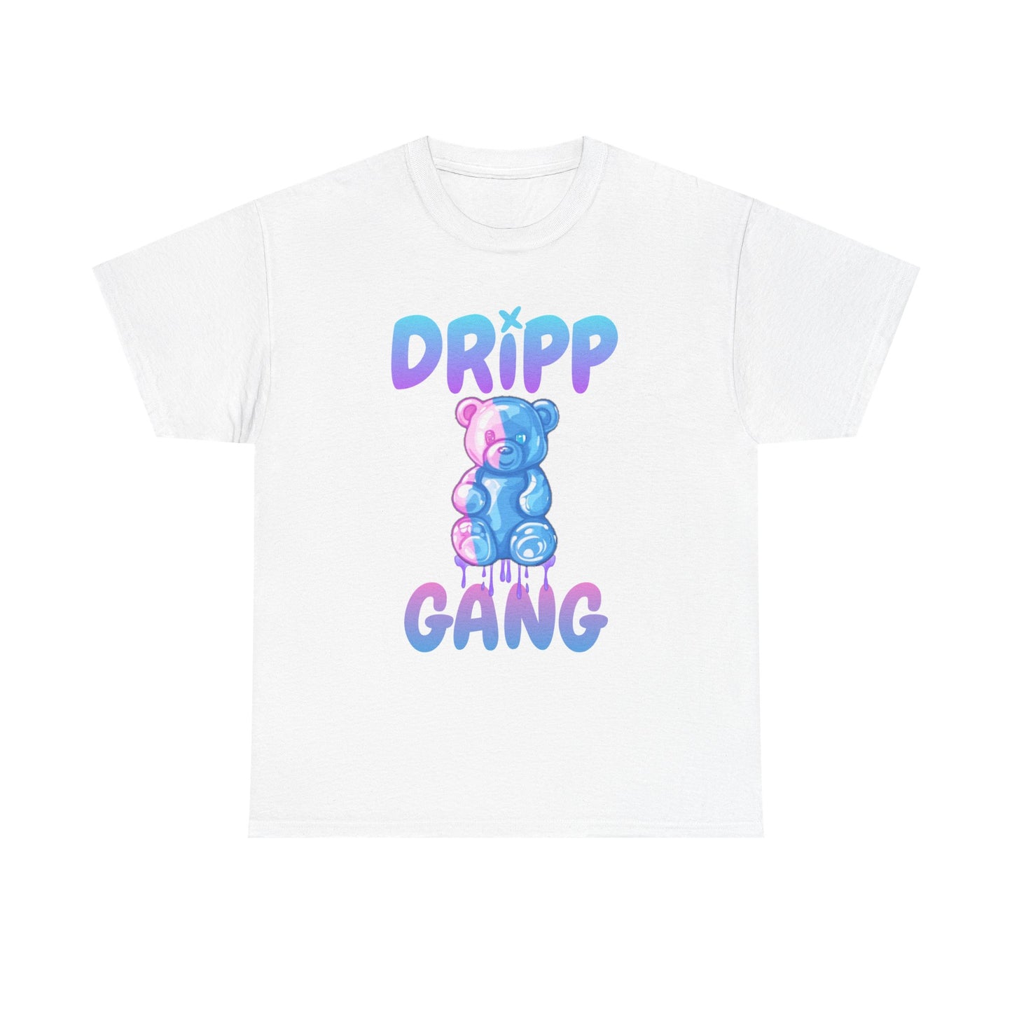 Dripp Gang Graphic Tee, Casual Streetwear Shirt, Colorful Bear T-shirt, Trendy Gift for Friends, Cool Graphic Apparel