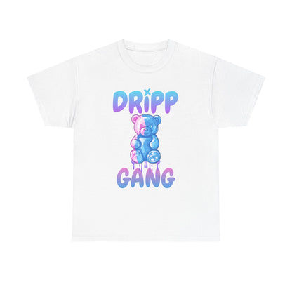 Dripp Gang Graphic Tee, Casual Streetwear Shirt, Colorful Bear T-shirt, Trendy Gift for Friends, Cool Graphic Apparel
