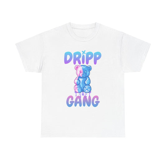 Dripp Gang Graphic Tee, Casual Streetwear Shirt, Colorful Bear T-shirt, Trendy Gift for Friends, Cool Graphic Apparel