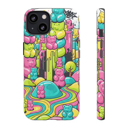 Candy Gummy Bear Phone Case — Neon Psychedelic Cute Protective Cover