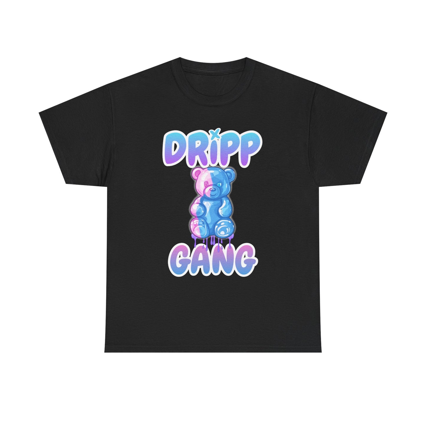 Dripp Gang Graphic Tee, Casual Streetwear Shirt, Colorful Bear T-shirt, Trendy Gift for Friends, Cool Graphic Apparel