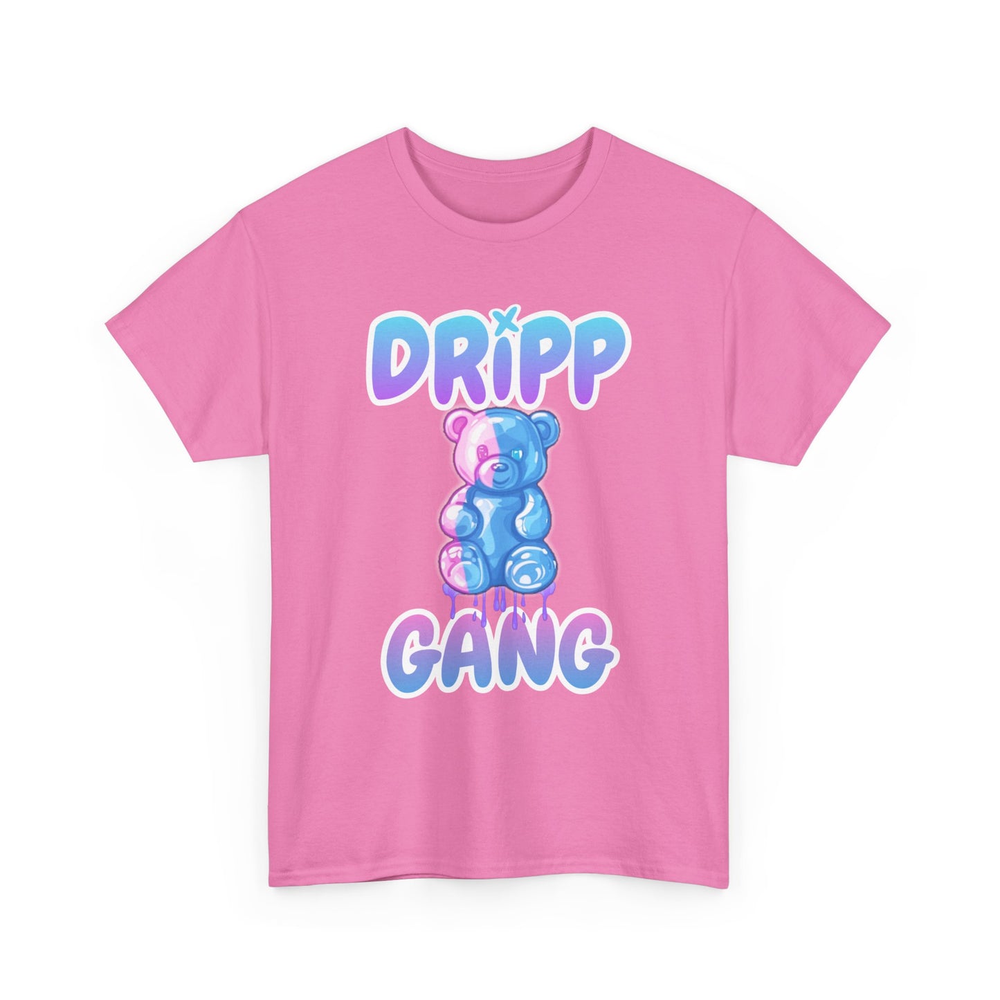 Dripp Gang Graphic Tee, Casual Streetwear Shirt, Colorful Bear T-shirt, Trendy Gift for Friends, Cool Graphic Apparel