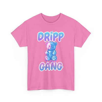 Dripp Gang Graphic Tee, Casual Streetwear Shirt, Colorful Bear T-shirt, Trendy Gift for Friends, Cool Graphic Apparel