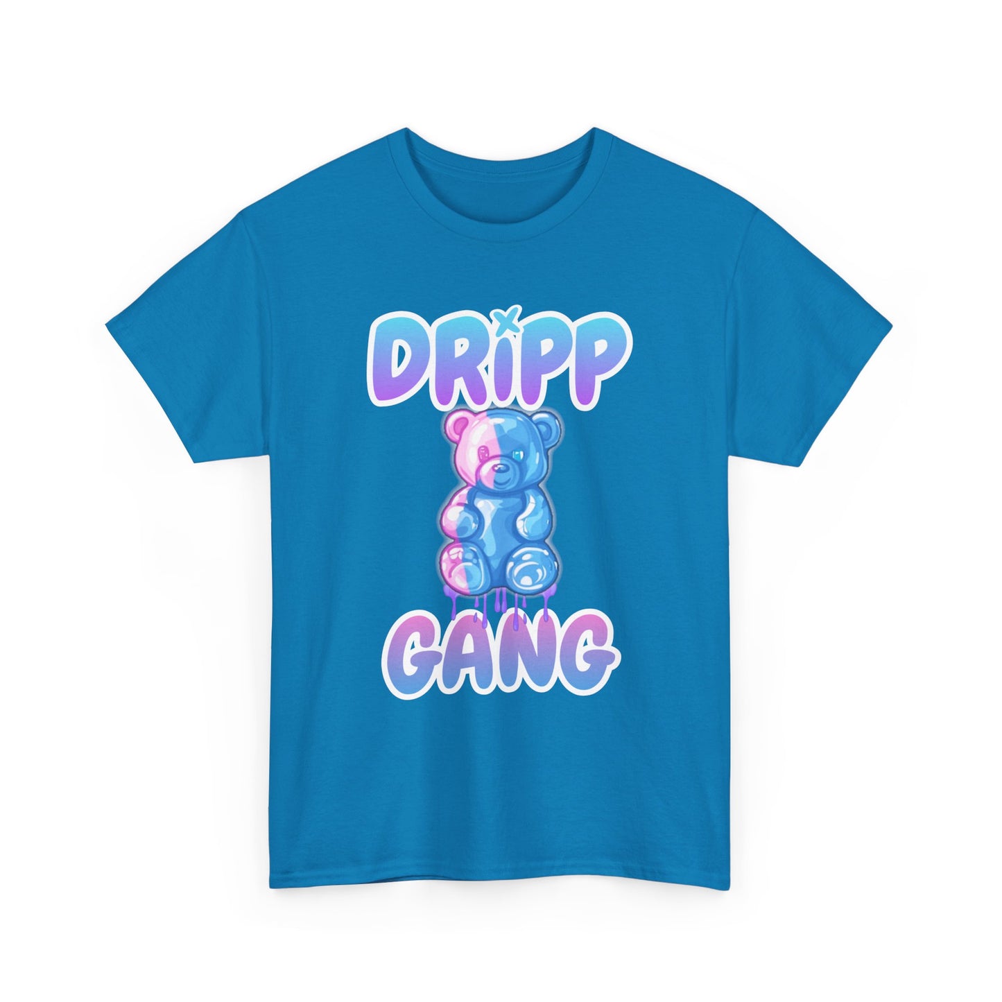Dripp Gang Graphic Tee, Casual Streetwear Shirt, Colorful Bear T-shirt, Trendy Gift for Friends, Cool Graphic Apparel