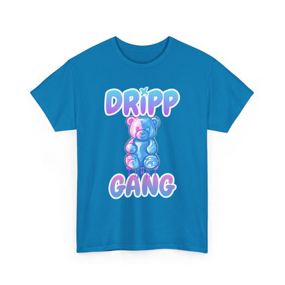 Dripp Gang Graphic Tee, Casual Streetwear Shirt, Colorful Bear T-shirt, Trendy Gift for Friends, Cool Graphic Apparel