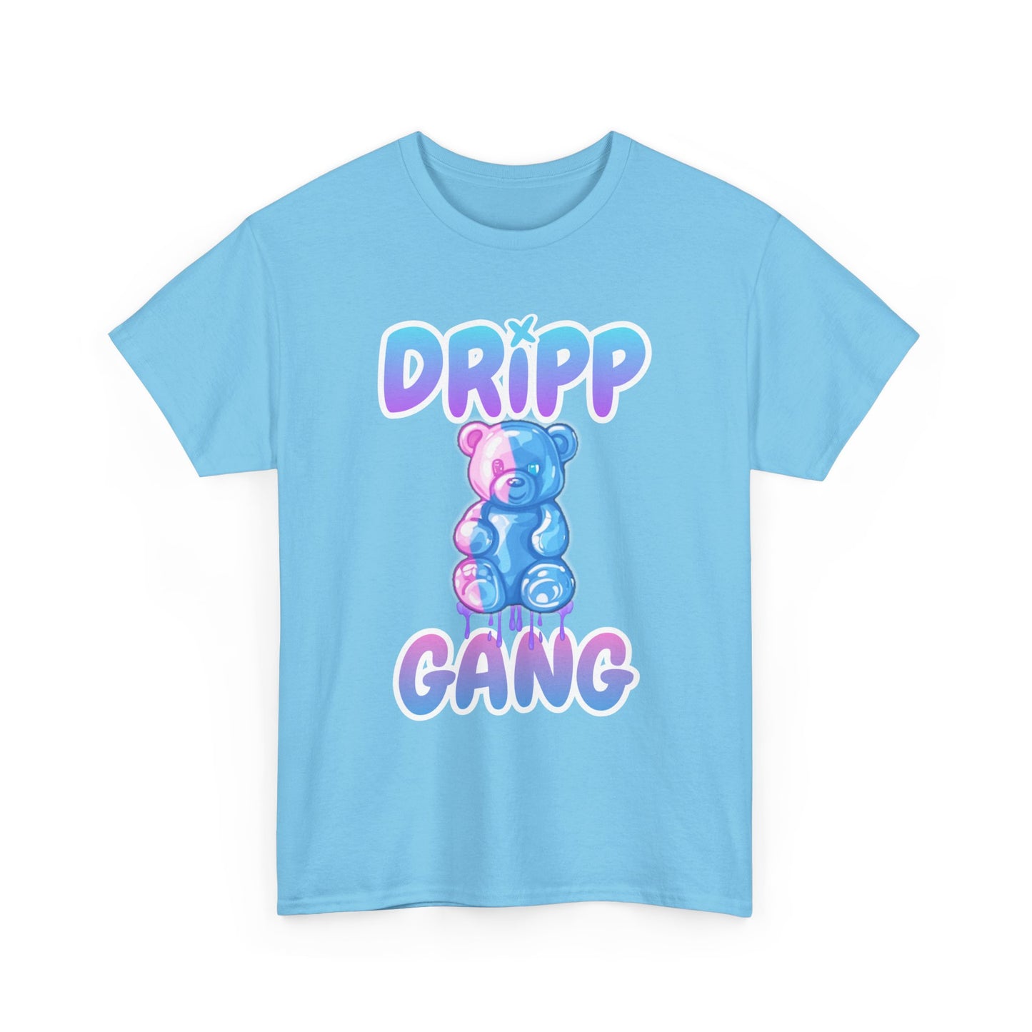 Dripp Gang Graphic Tee, Casual Streetwear Shirt, Colorful Bear T-shirt, Trendy Gift for Friends, Cool Graphic Apparel