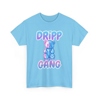 Dripp Gang Graphic Tee, Casual Streetwear Shirt, Colorful Bear T-shirt, Trendy Gift for Friends, Cool Graphic Apparel