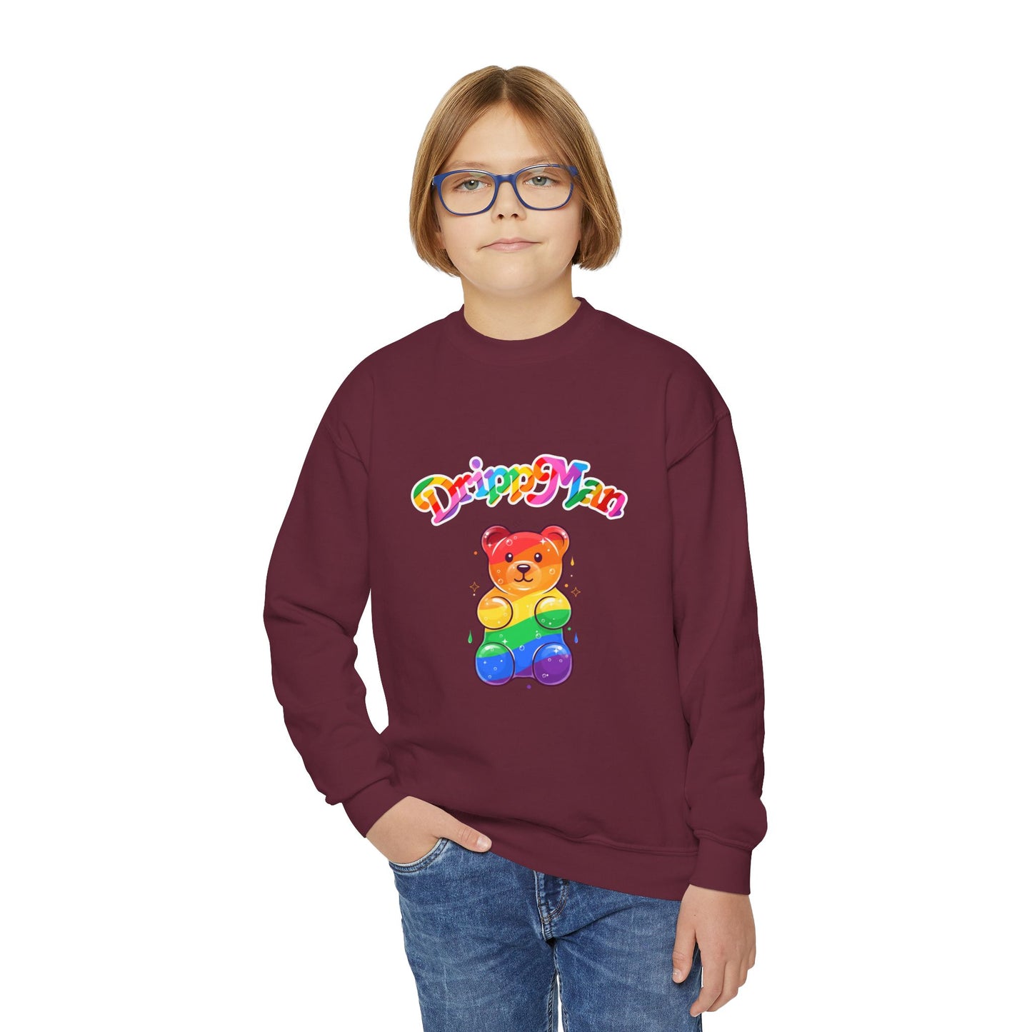 Youth Sweatshirt - Rainbow Gummy Bear Dripp