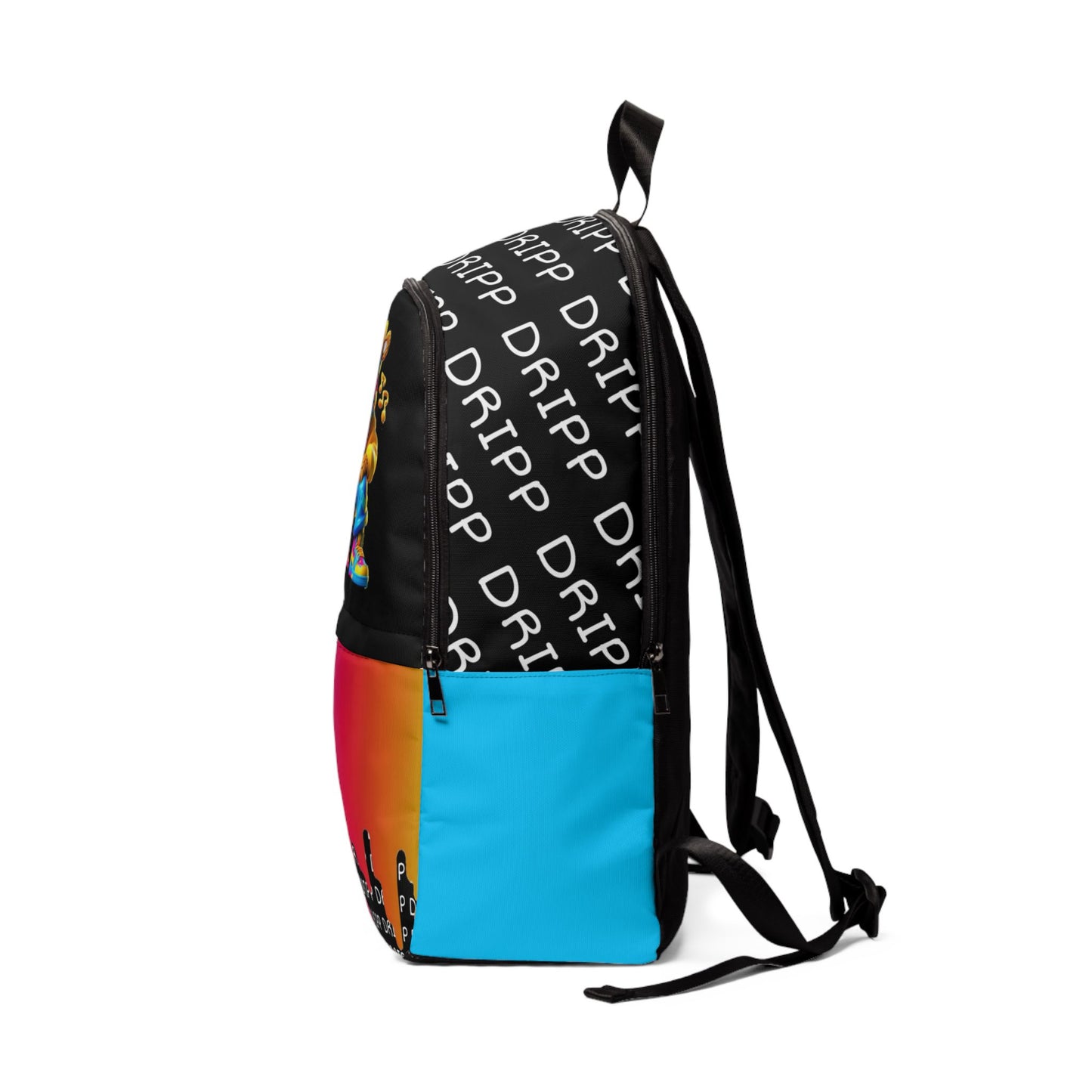 Dripp Gradient Logo Backpack — Colorful Streetwear Daypack
