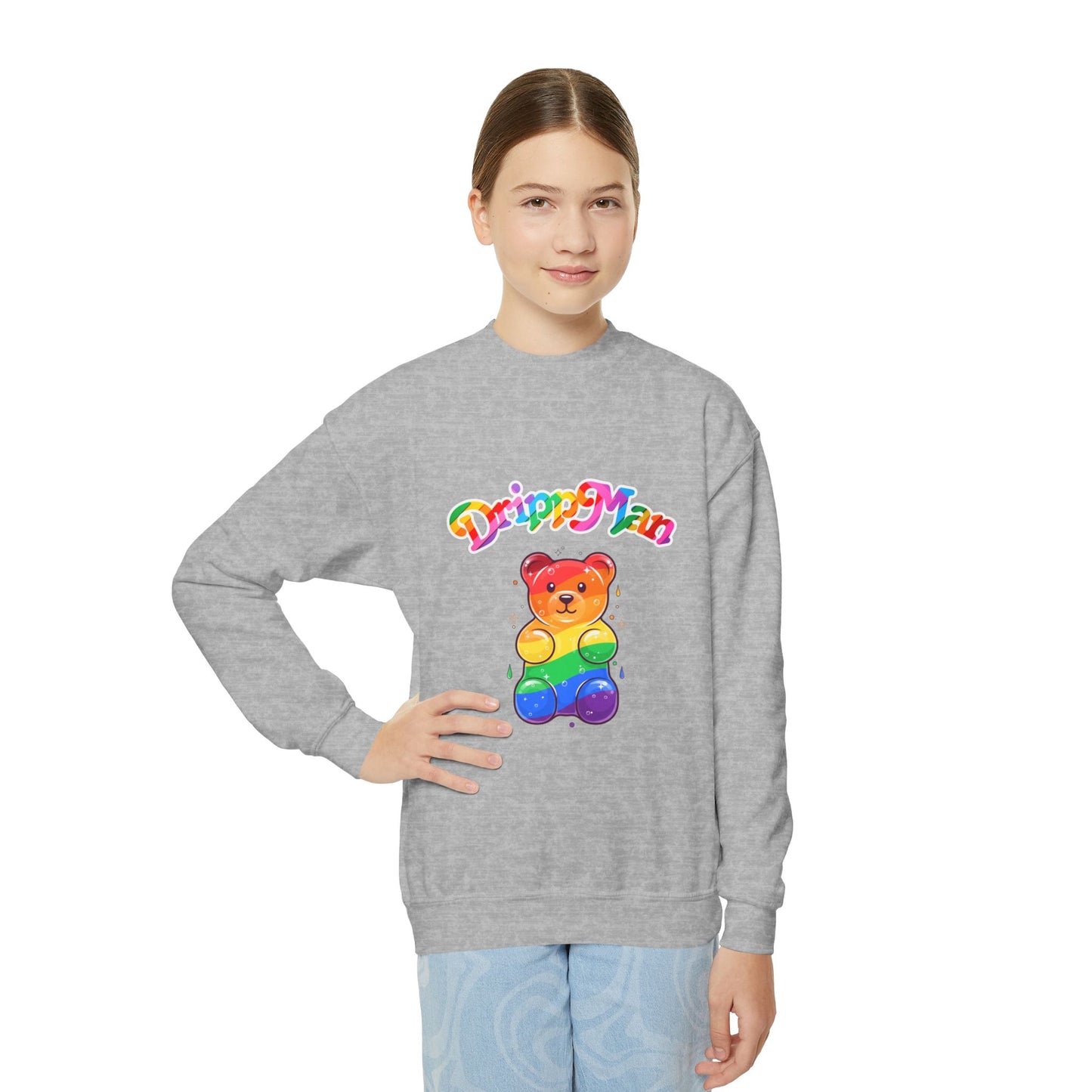 Youth Sweatshirt - Rainbow Gummy Bear Dripp