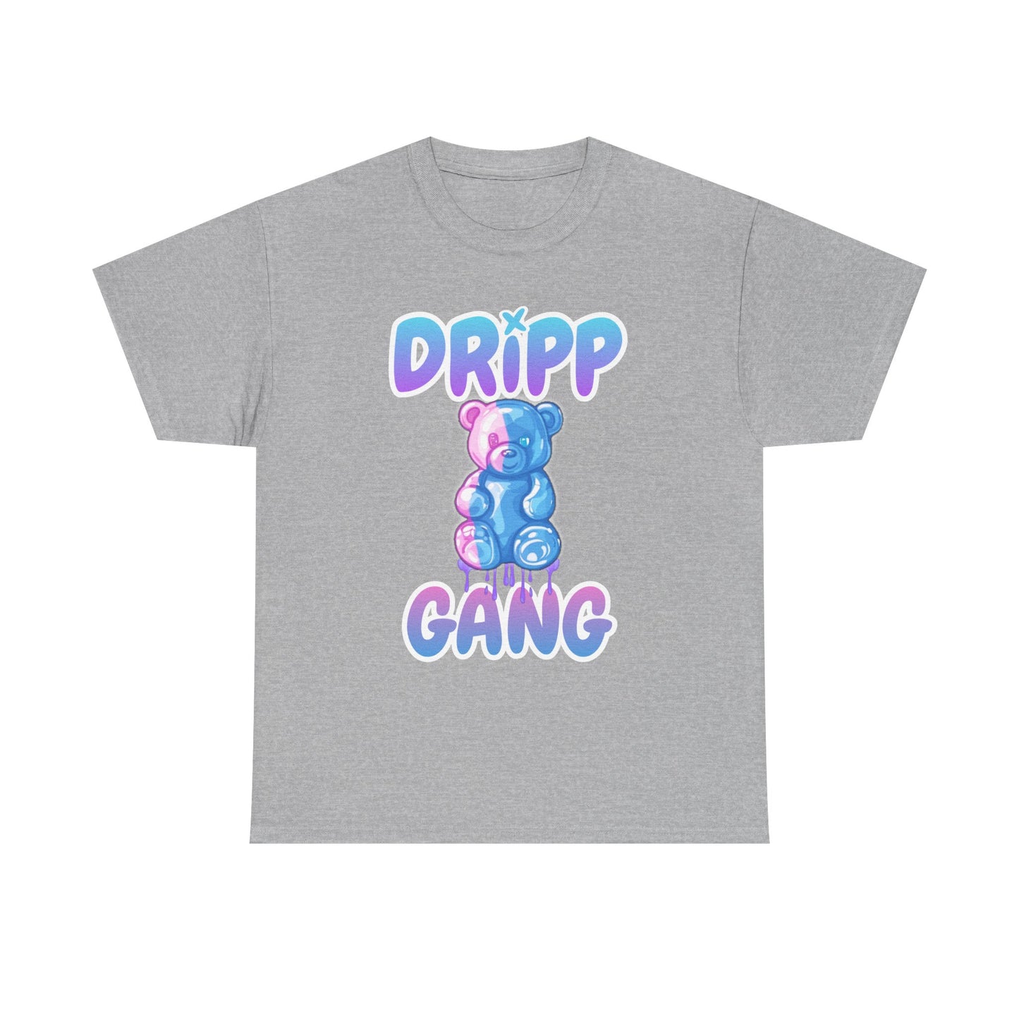Dripp Gang Graphic Tee, Casual Streetwear Shirt, Colorful Bear T-shirt, Trendy Gift for Friends, Cool Graphic Apparel