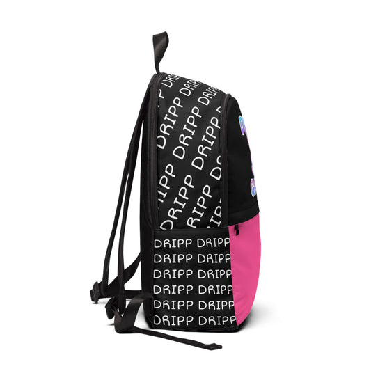 Dripp Gang Pink Accent Backpack — Cute Vaporwave Graphic School Bag
