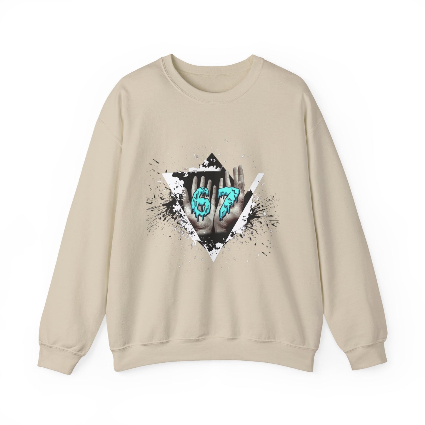 Crewneck Sweatshirt – Teal 67 Design