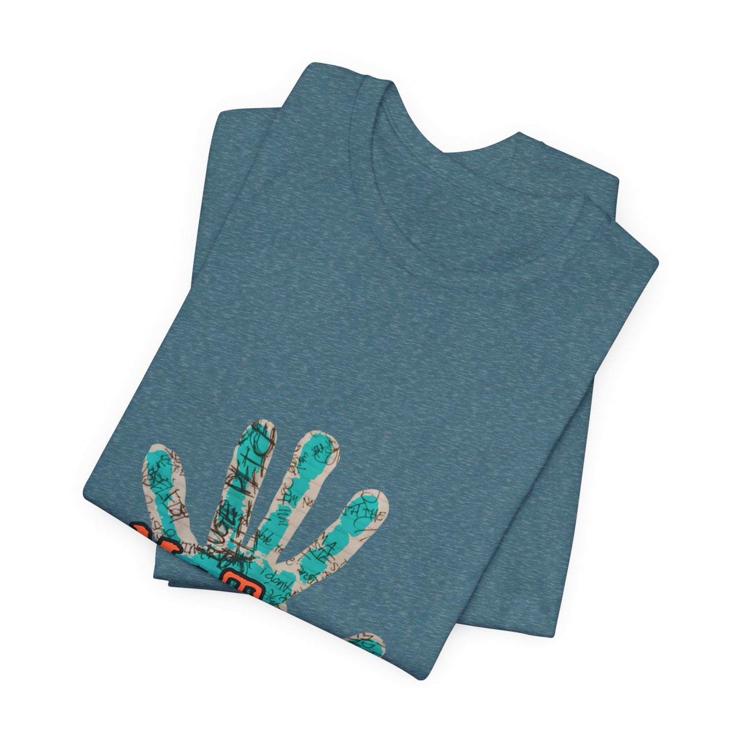 MeToo Handprint Tee — Awareness Statement T‑Shirt