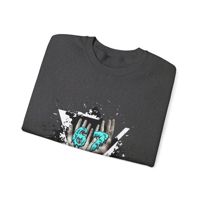 Crewneck Sweatshirt – Teal 67 Design