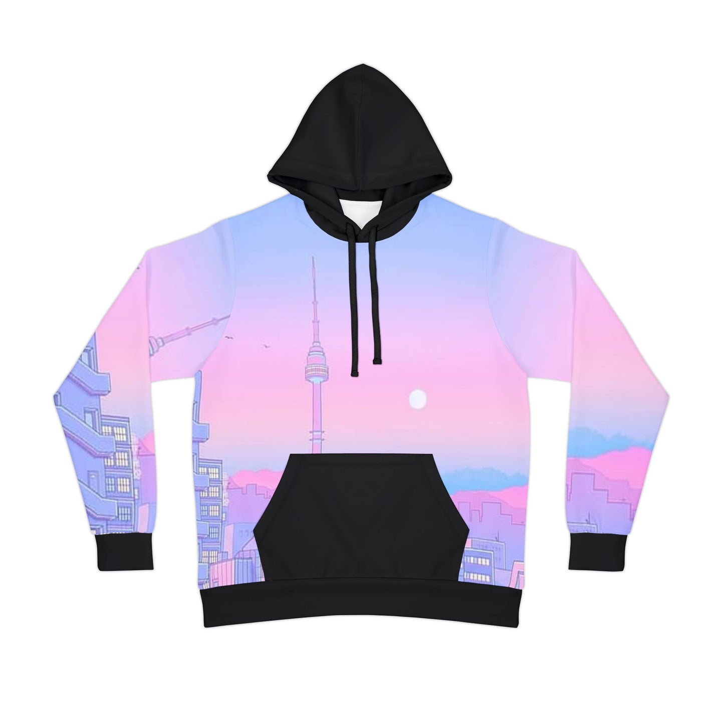 DrippCity Hoodie — City Scape AOP Athletic Pullover