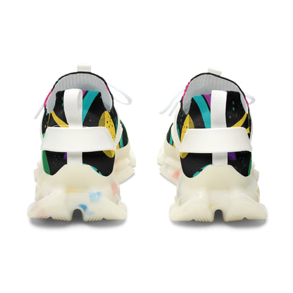 Retro Neon Mesh Sneakers — Women's Colorful Athletic Shoes