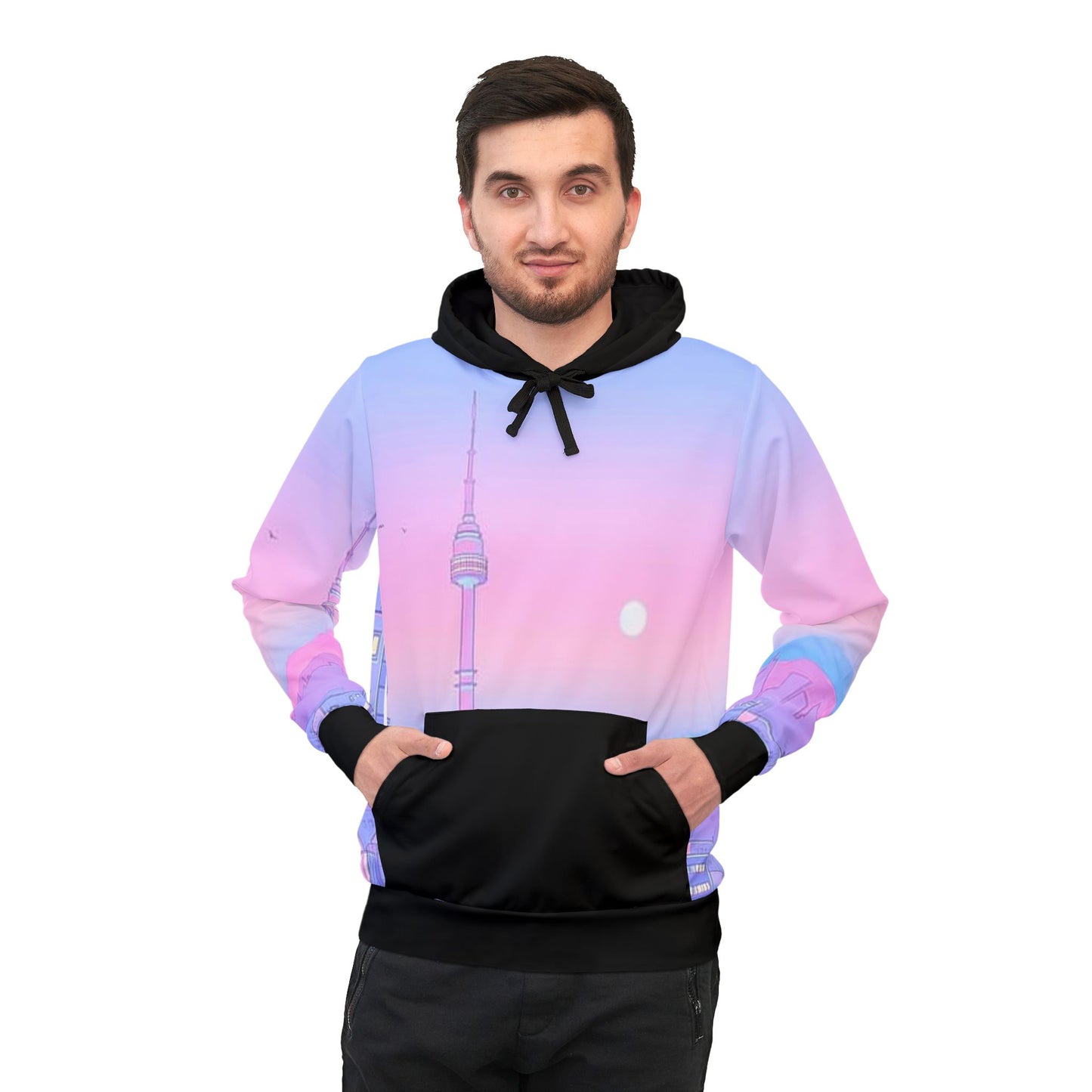 DrippCity Hoodie — City Scape AOP Athletic Pullover